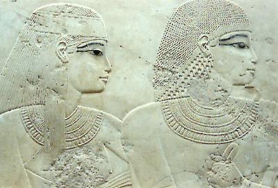 Das Paar Neby und Apuia aus dem Grab des Wesirs Ramose, TT55, NR Amenhotep III./IV.